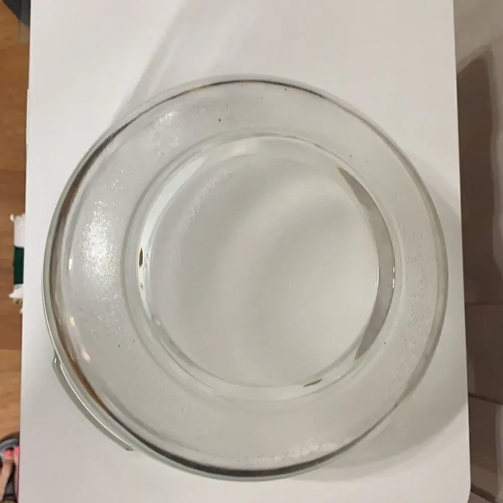 Bowl 1 Gallon Heavy Durable Vintage Clear Glass 2 Handle Pour Spout Mixing Bowl